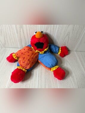 Vintage Applause 15” Elmo Parachute Nylon Plush Stuffed Animal Clown Toy 1986